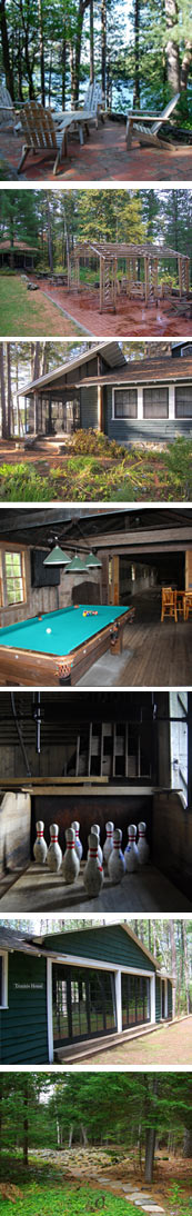 Facilities at White Pine Camp, Tea house, bowling Alleys, Billiards The Great Room